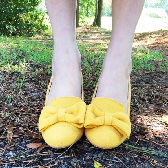 BAIT but another innocent tale Shoes Vintage Heels Bow Yellow Women’s Sz 6 NEW - Picture 9 of 14